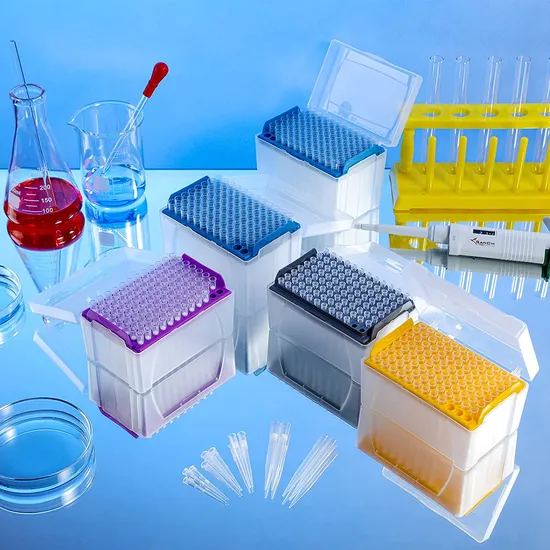 Laboratory Plastic Blue 1000UL Tip Gilson Graduated Pipette Tips 