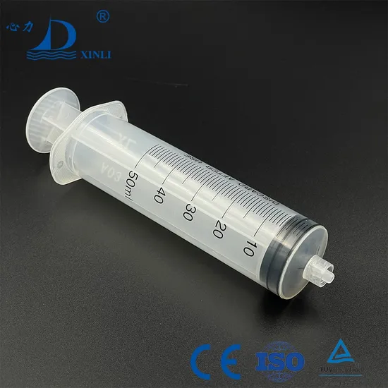 Big Capacity Medical Disposable Syringe Luer Lock/Luer Slip 50ml Without Needle 