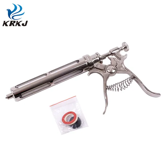 30ml 50ml Full Barrel Material Pistol Continuous Injection Syringe Medical for Big Animal 