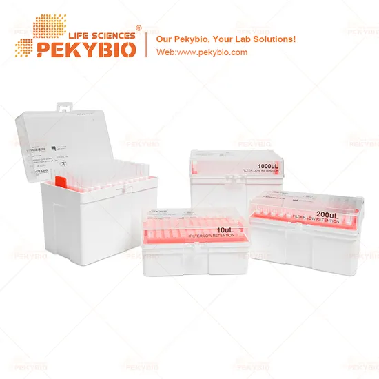 High Quality Disposable Lab Sterile 1000UL Plastic Filter Pipette Tips with Plastic Box 